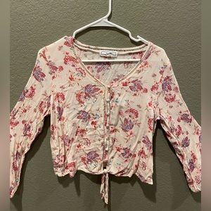 Pink Floral Blouse